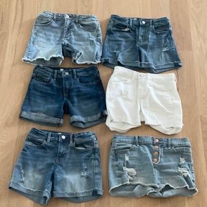 🩳 6 JEAN SHORTS YOUTH GIRLS 12-14!